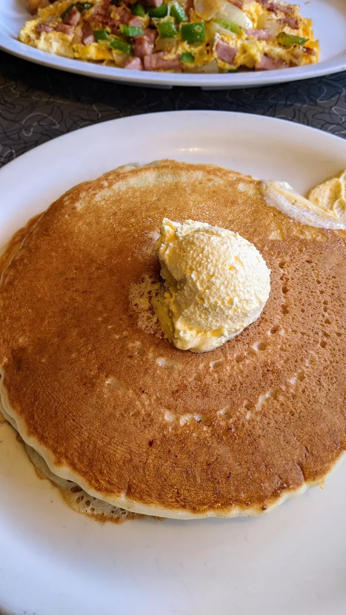 Pancake Combo with 2 Eggs 3 Bacon or 2 Sausage