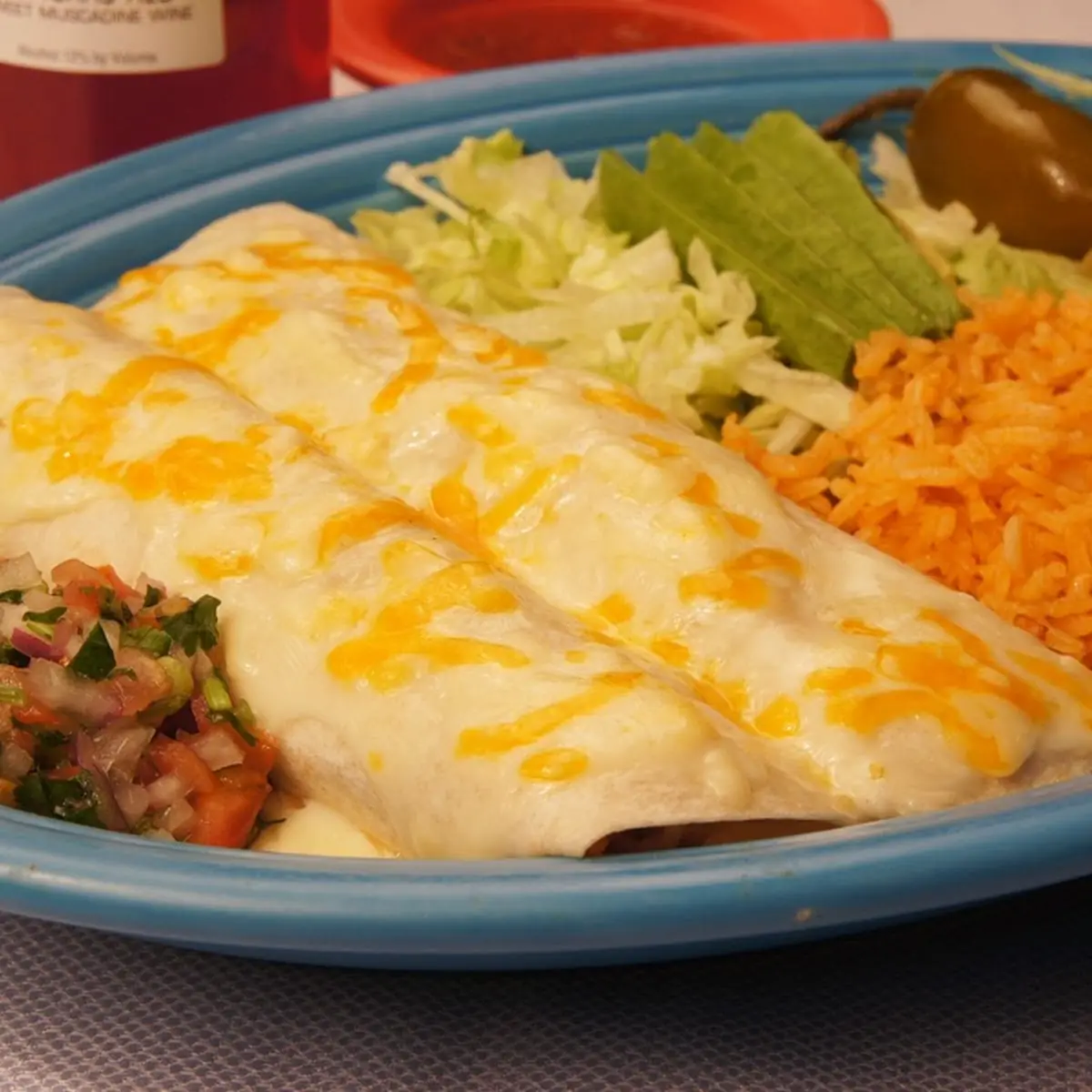 Cheese Enchilada Rice & Beans