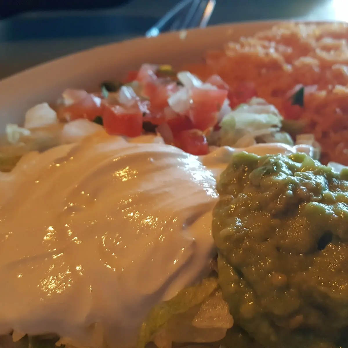 Sour Cream Guacamole w Refried Beans