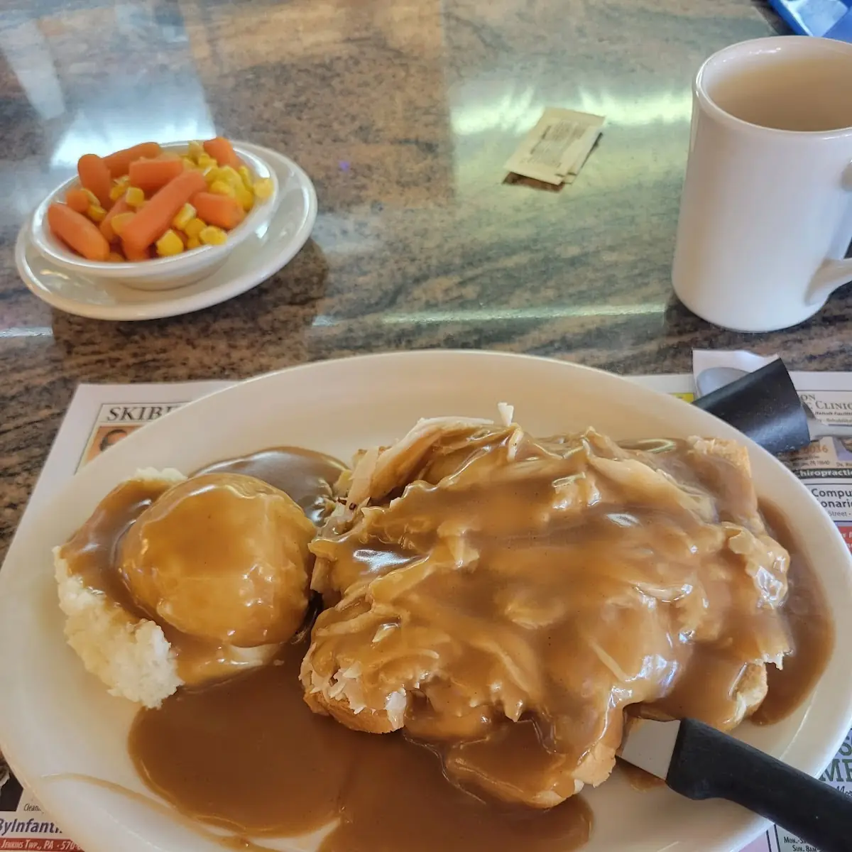 Open Faced Turkey Dinner