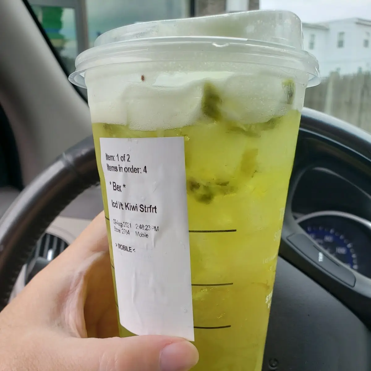 Kiwi Starfruit Starbucks Refreshers Beverage
