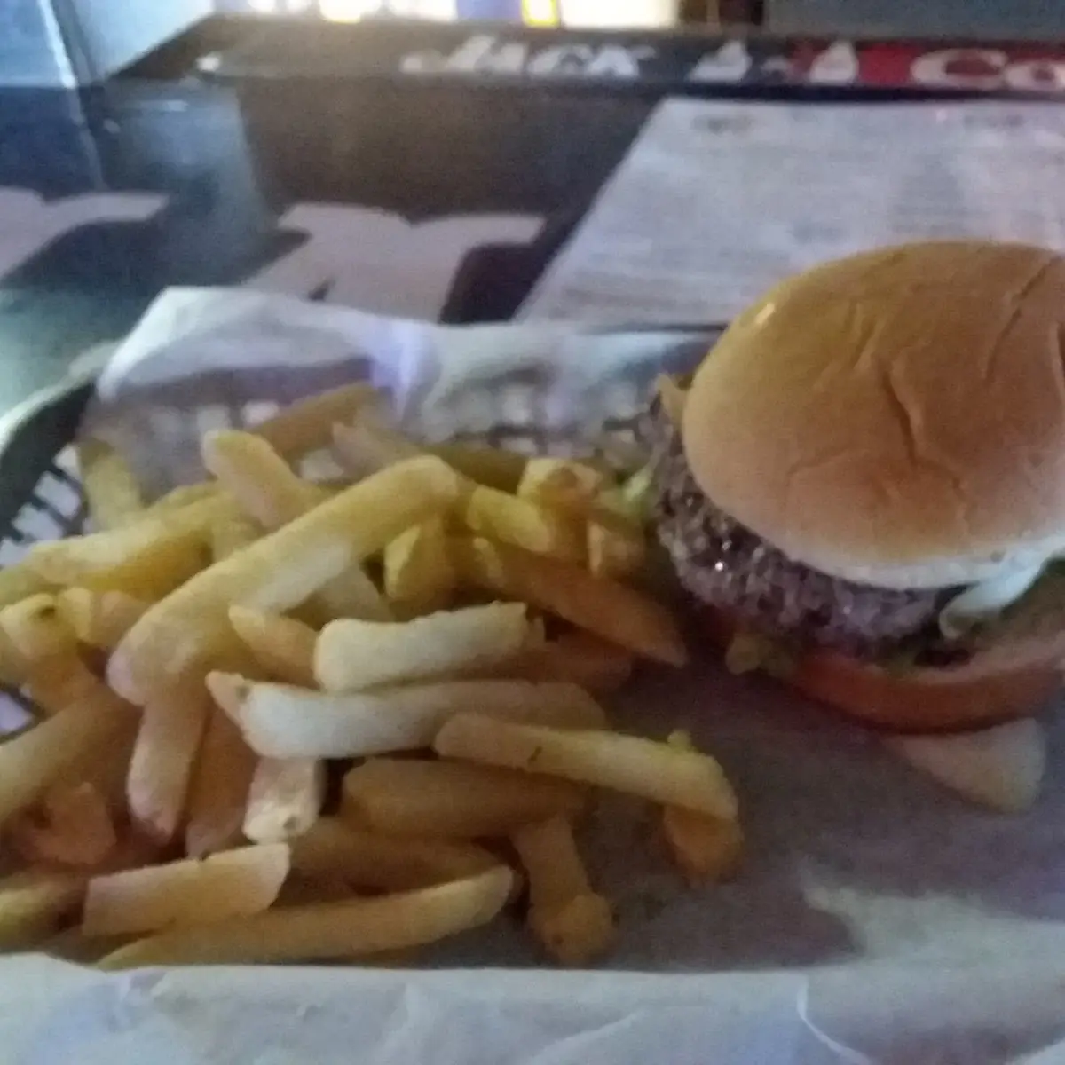 Burger Fries and a Bud Light Not