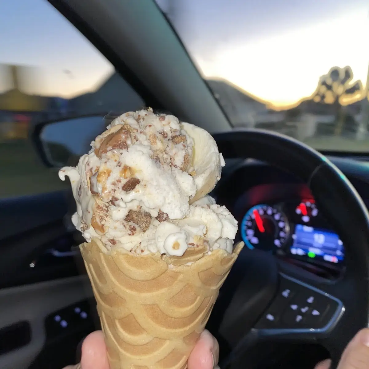 Salted Caramel Waffle Cone