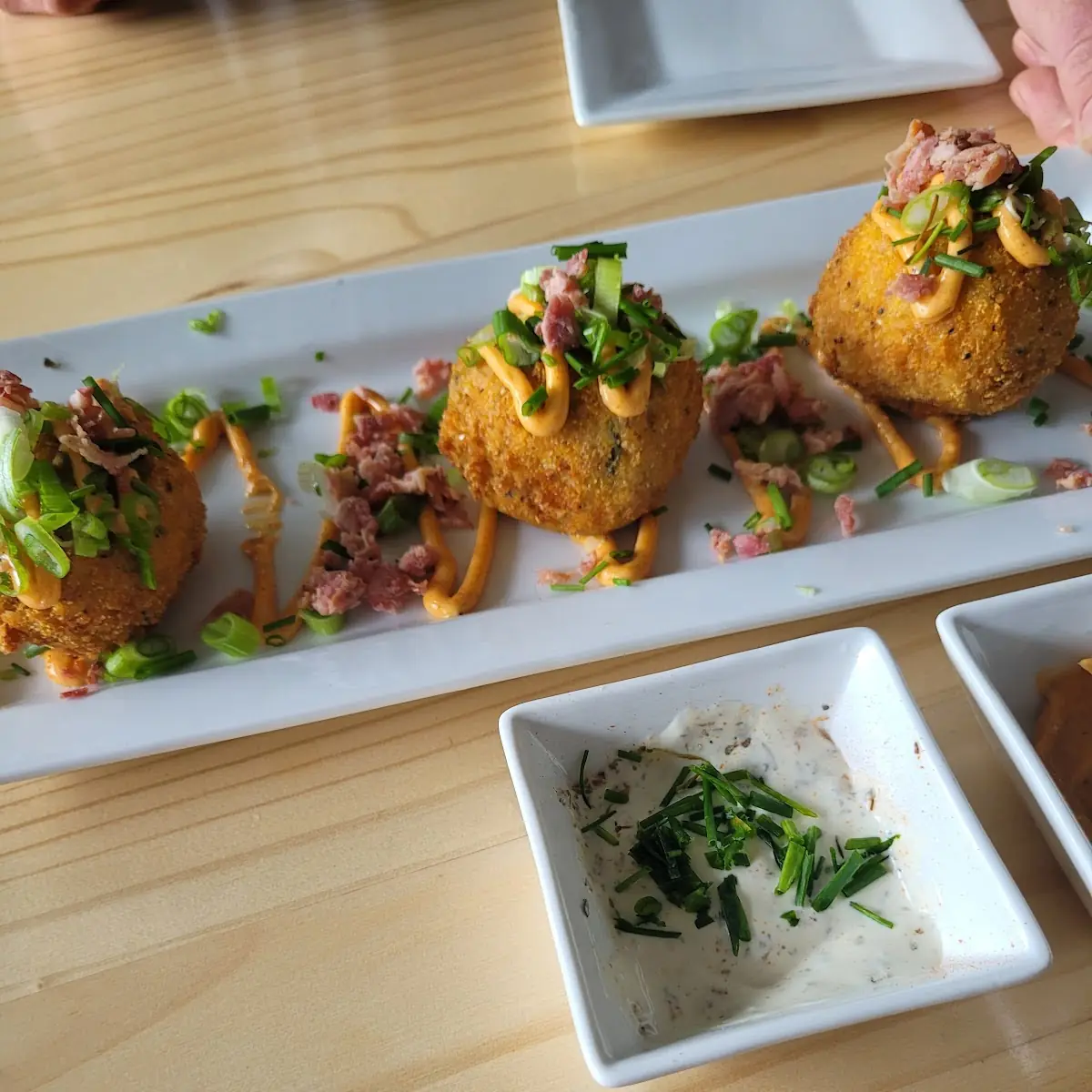 Fried Cheese Grits and Bacon