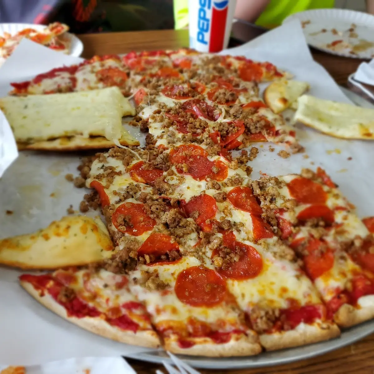 Pepperoni and Sausage Pizza