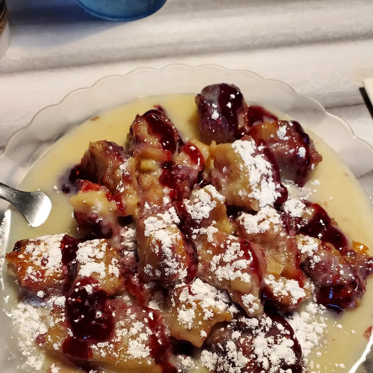 Raspberry Bread Pudding
