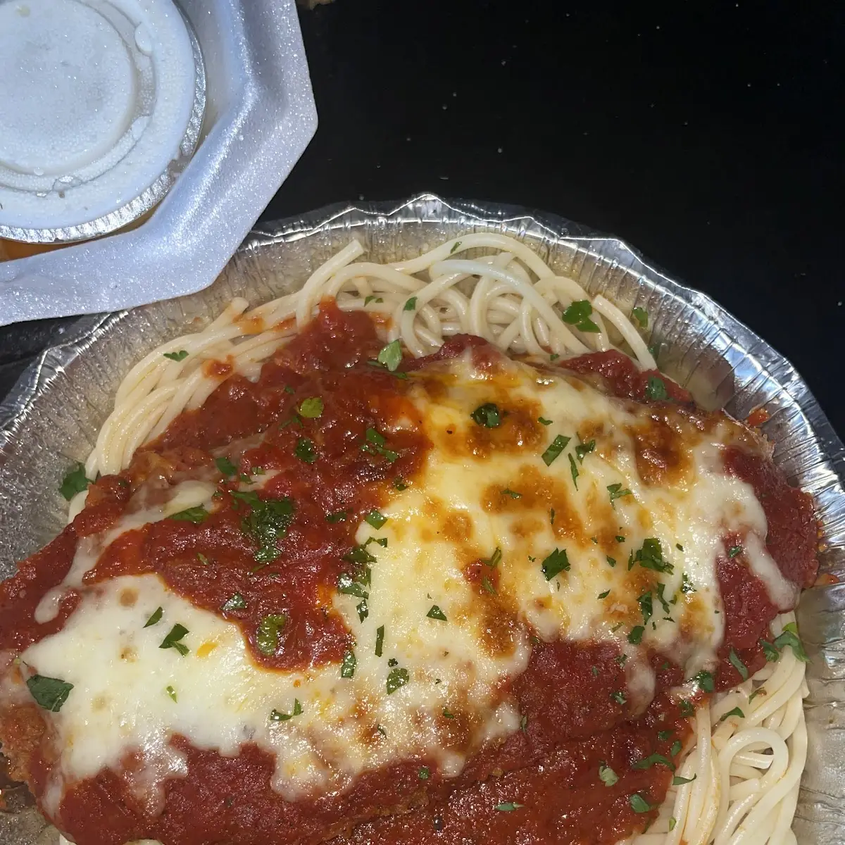 Eggplant Parmesan with Pasta