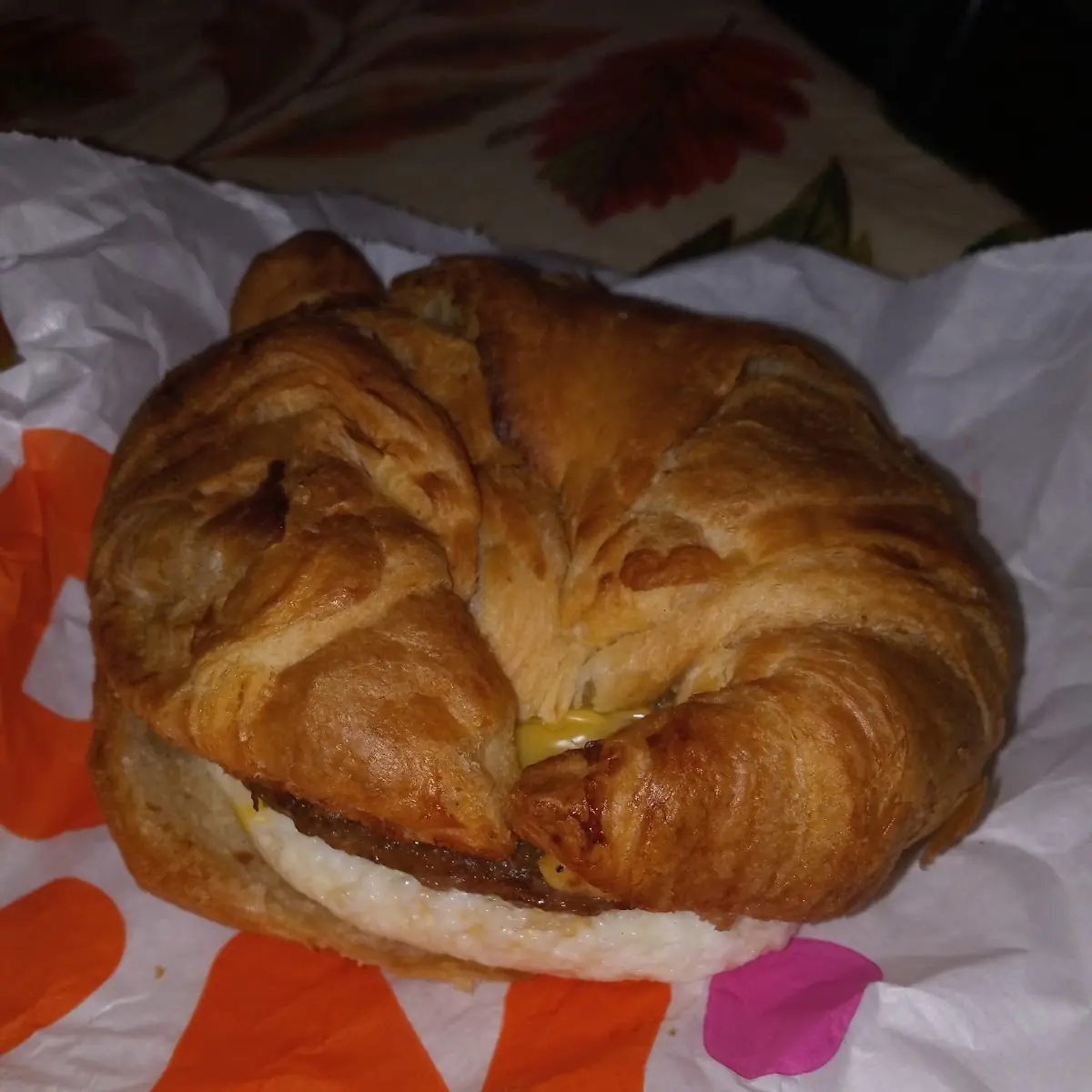 Sausage Egg and Cheese Croissant