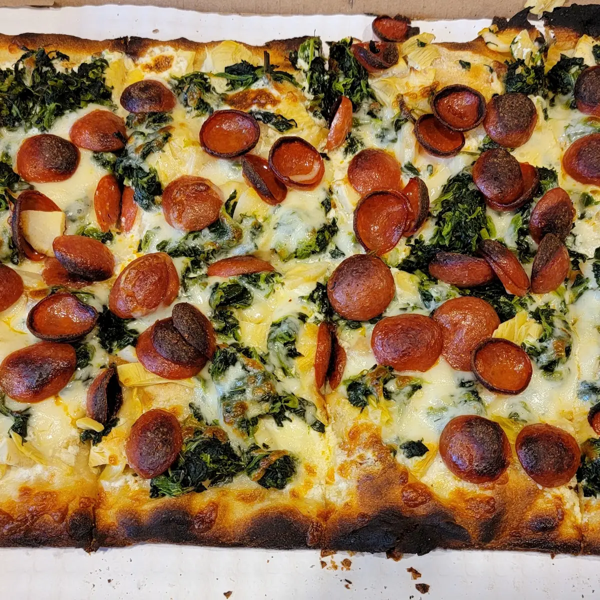 Saute Spinach Artichoke with Pepperoni