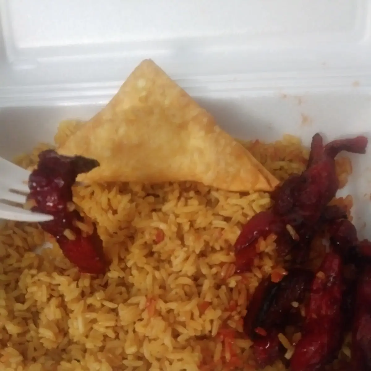Boneless Ribs Crab Rangoon Combo Fried Rice