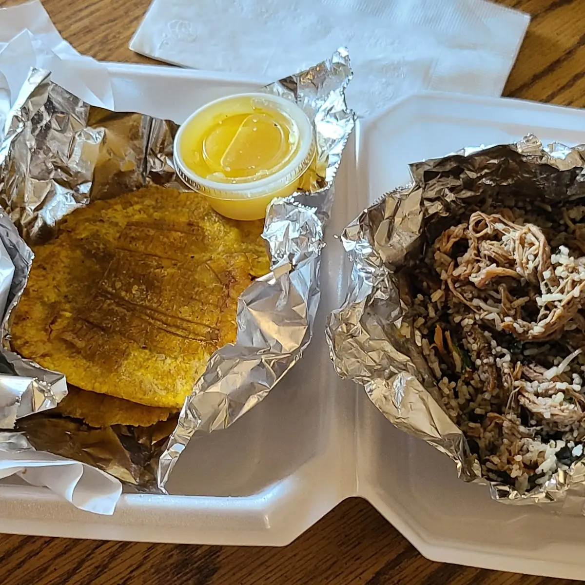 Roasted Pulled Pork w Black Beans and Shrimp Taco