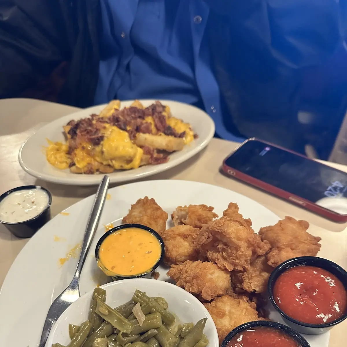 Fried or Tempura Shrimp with Green Beans