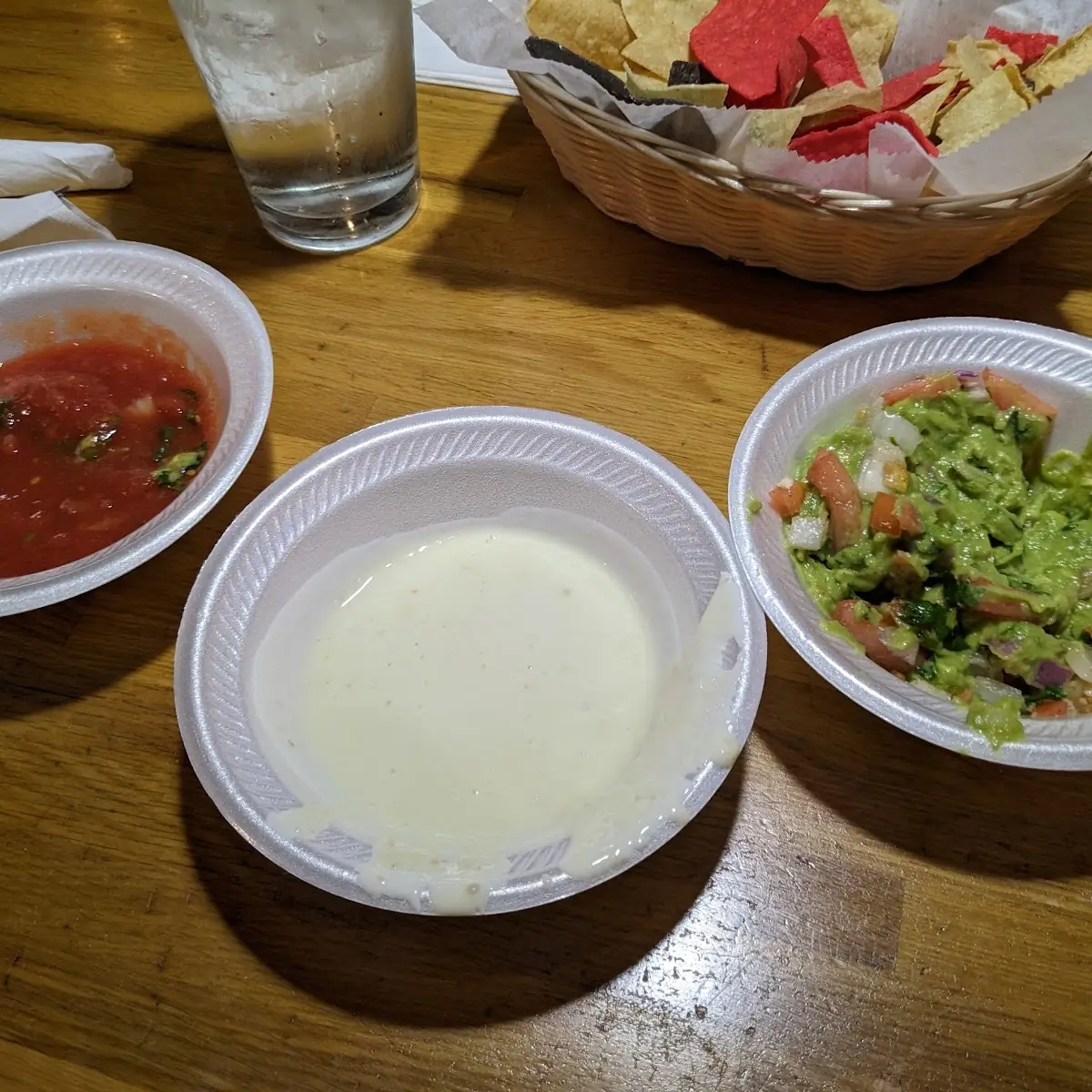 Salsa Queso and Guacamole Dip