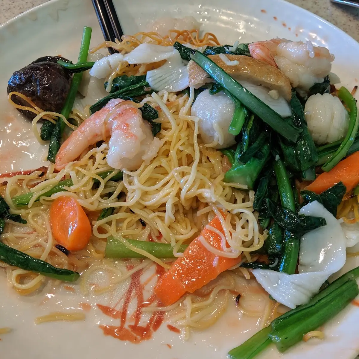 Seafood Pan Fried Noodles