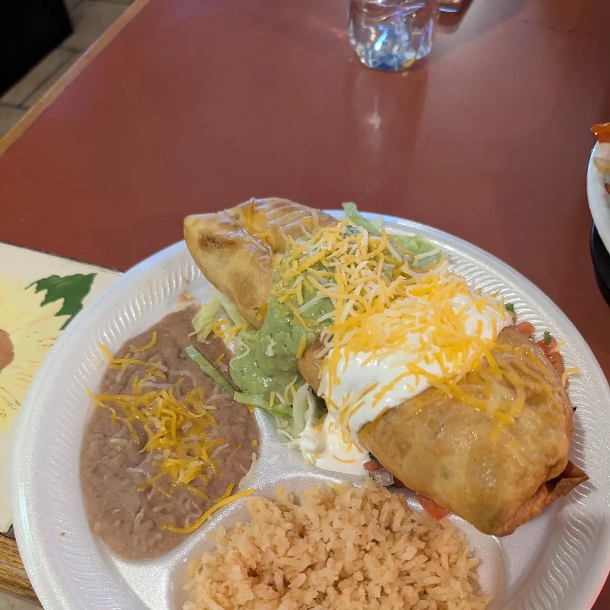 Cheese Quesadilla with Rice & Beans