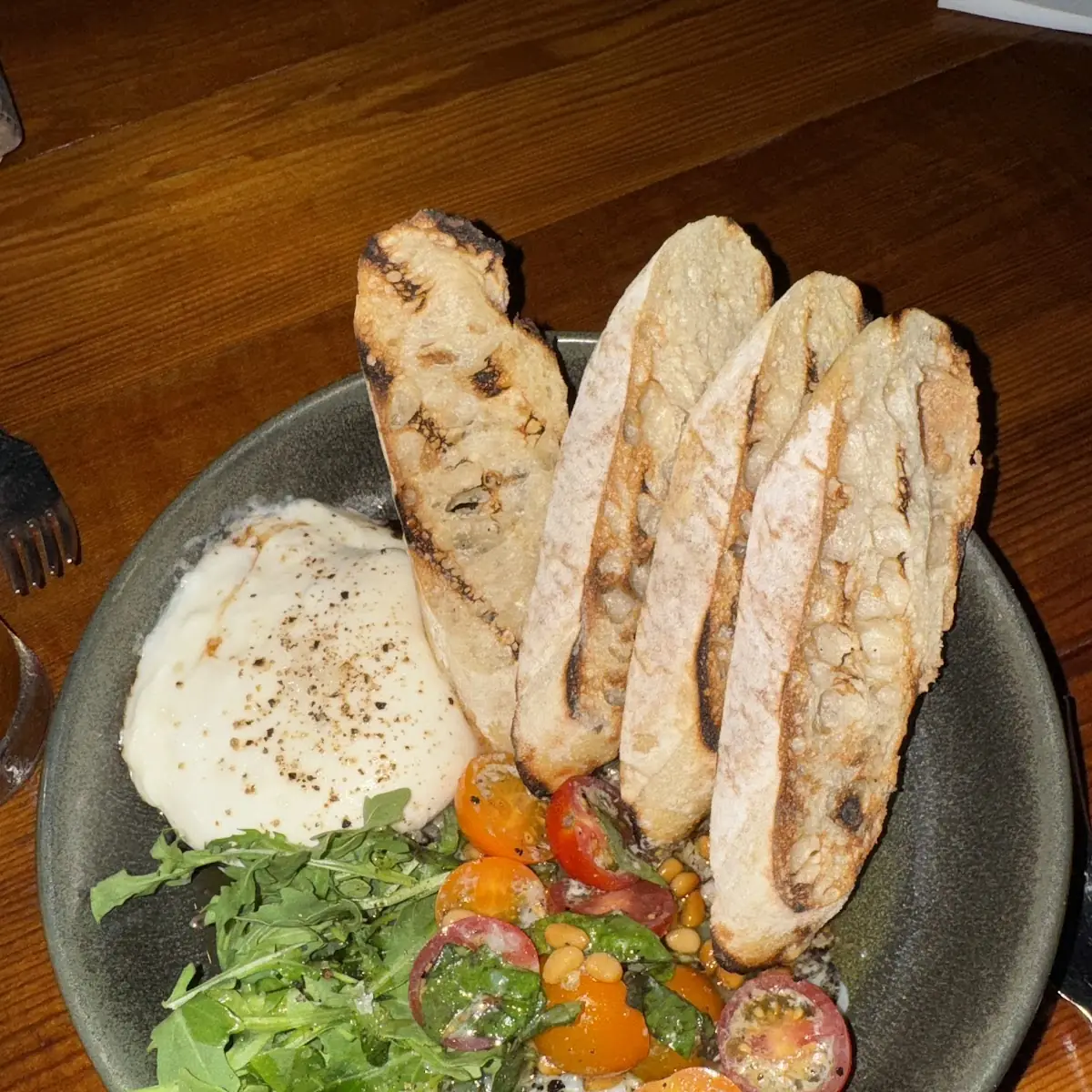 Burrata Bread and Salad