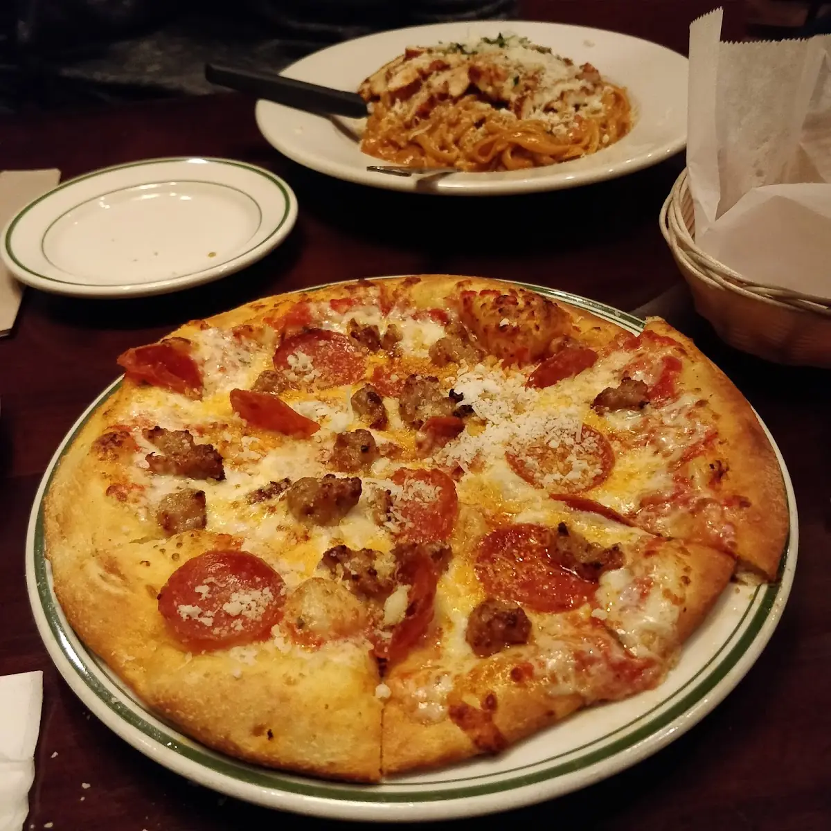 Pepperoni and Sausage Pizza