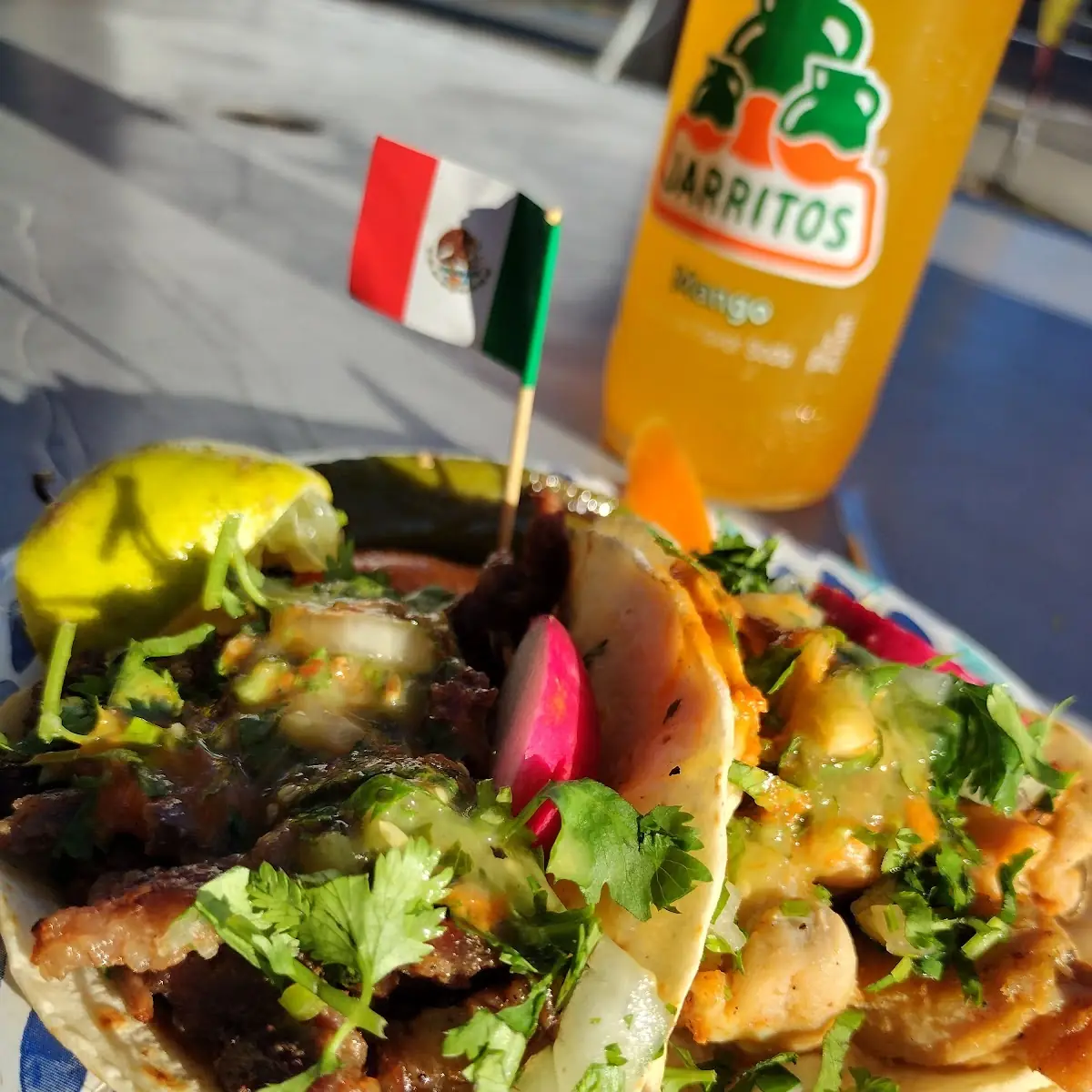 Carne Asada and Carnitas Tacos