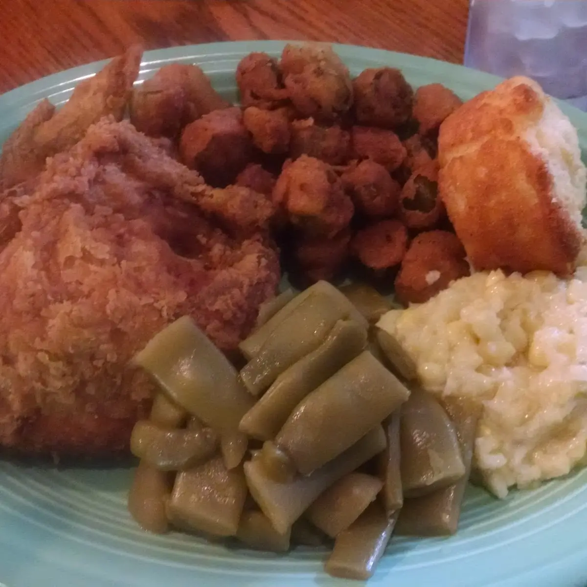 Fried Chicken Green Beans Okra