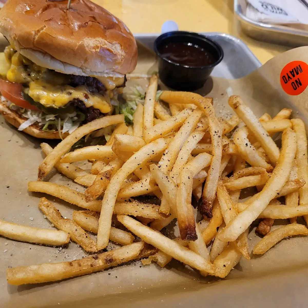 Double Cheeseburger and Fries