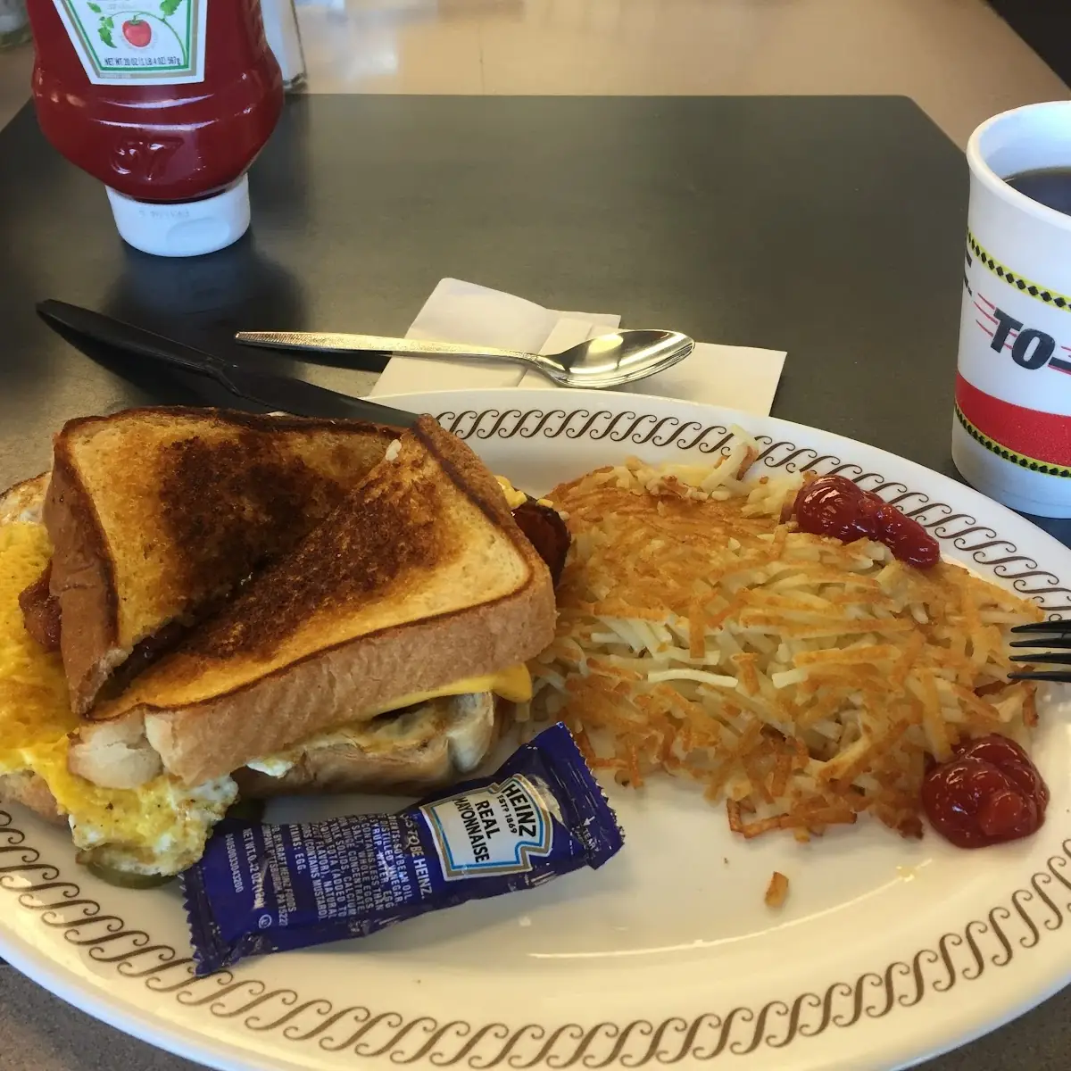 Texas Breakfast Melt with Hashbrowns