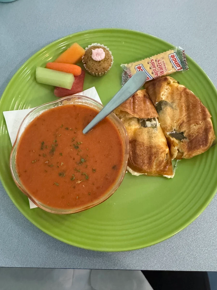 Grilled Cheese Sandwich Basil Tomato Soup