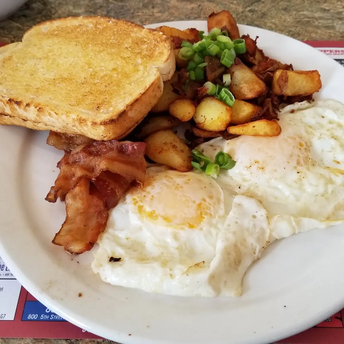 Bacon and Eggs Any Style, Harbourage