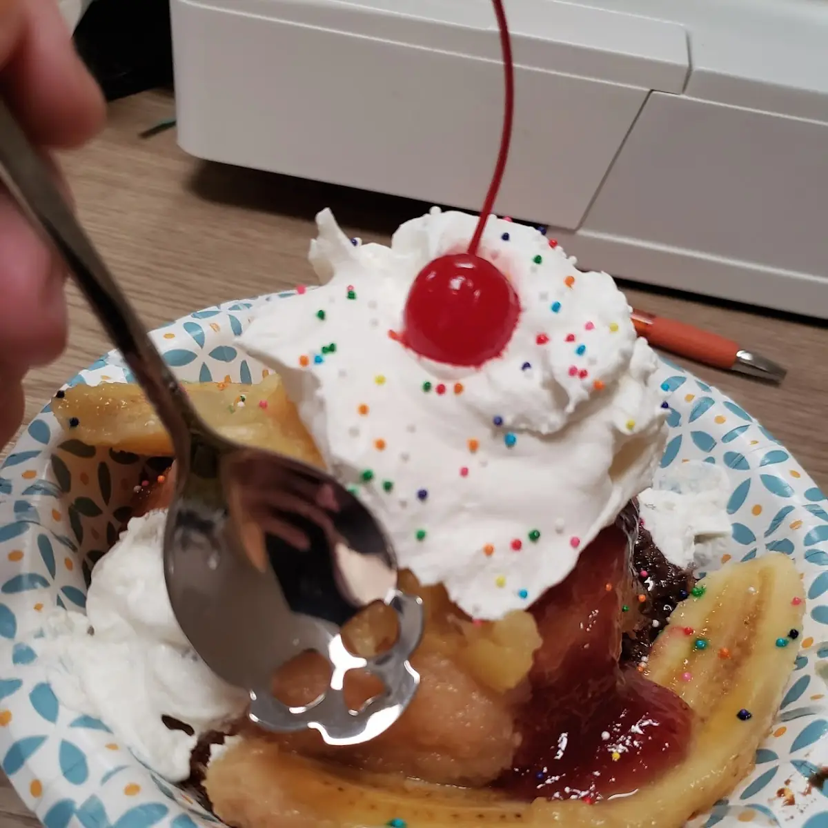 Banana Split Fried Ice Cream