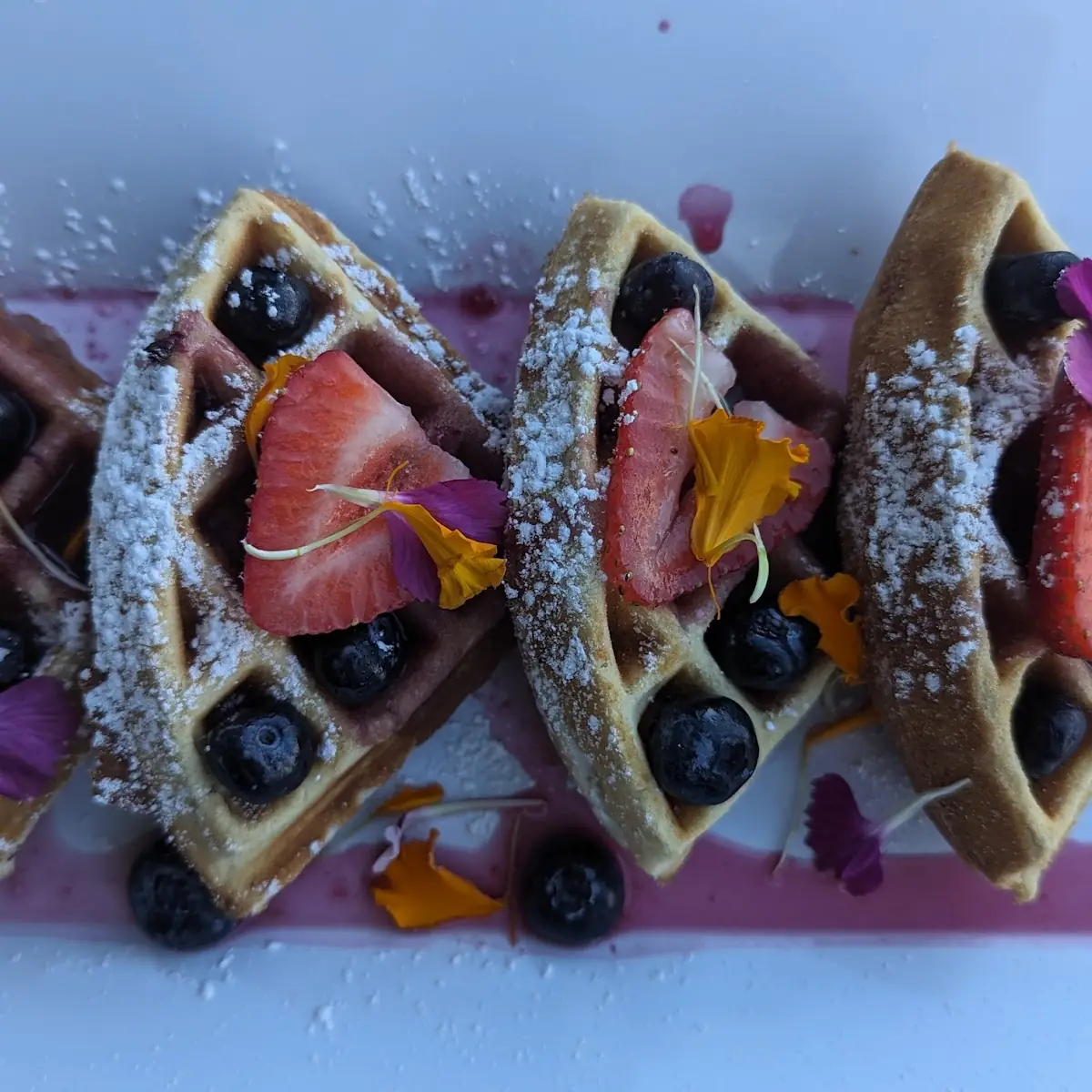 Waffle with Seasonal Fruit