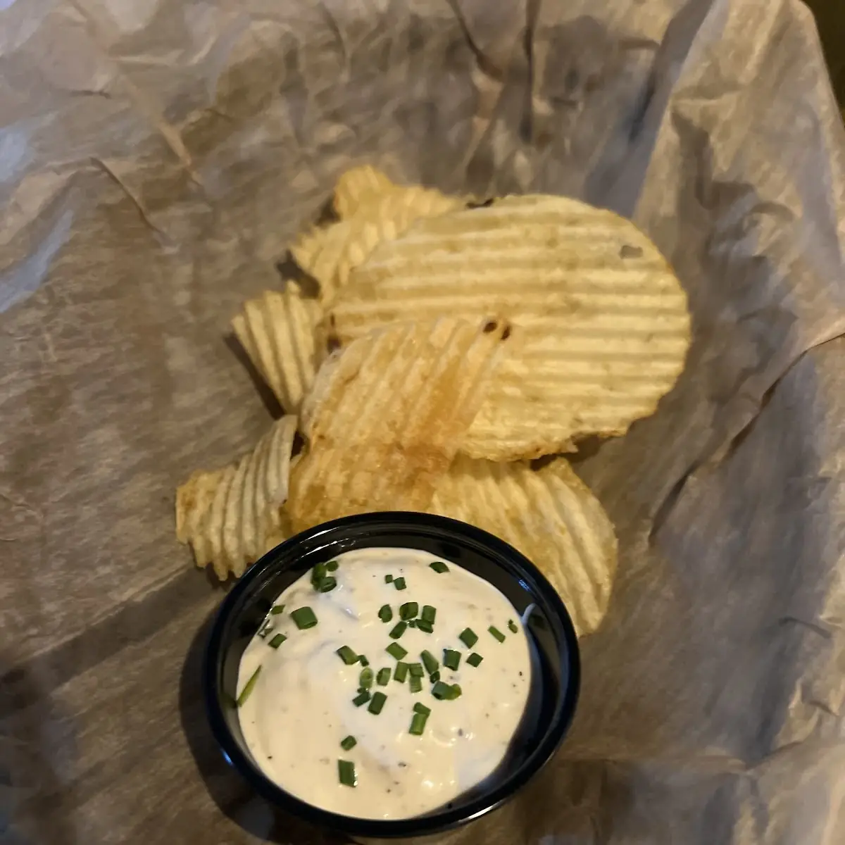 The Best Onion Dip with Ruffles Potato Chips