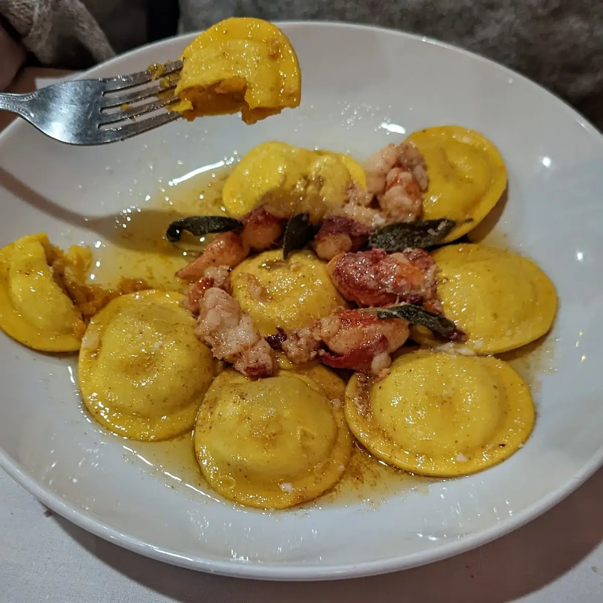 Ravioli with Lobster Tail