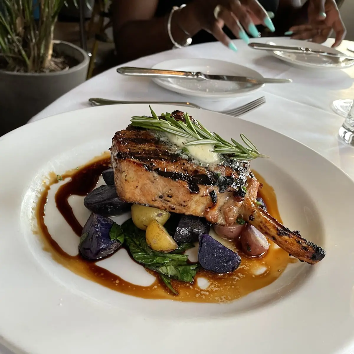 Guava Baby Back Ribs w Baby Spinach & Pine Nuts