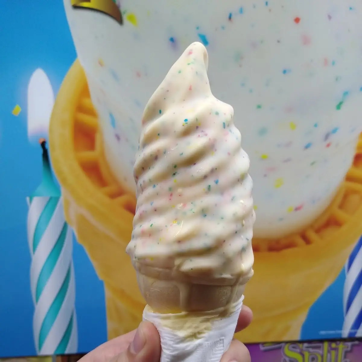 Birthday Cake Dipped Cone