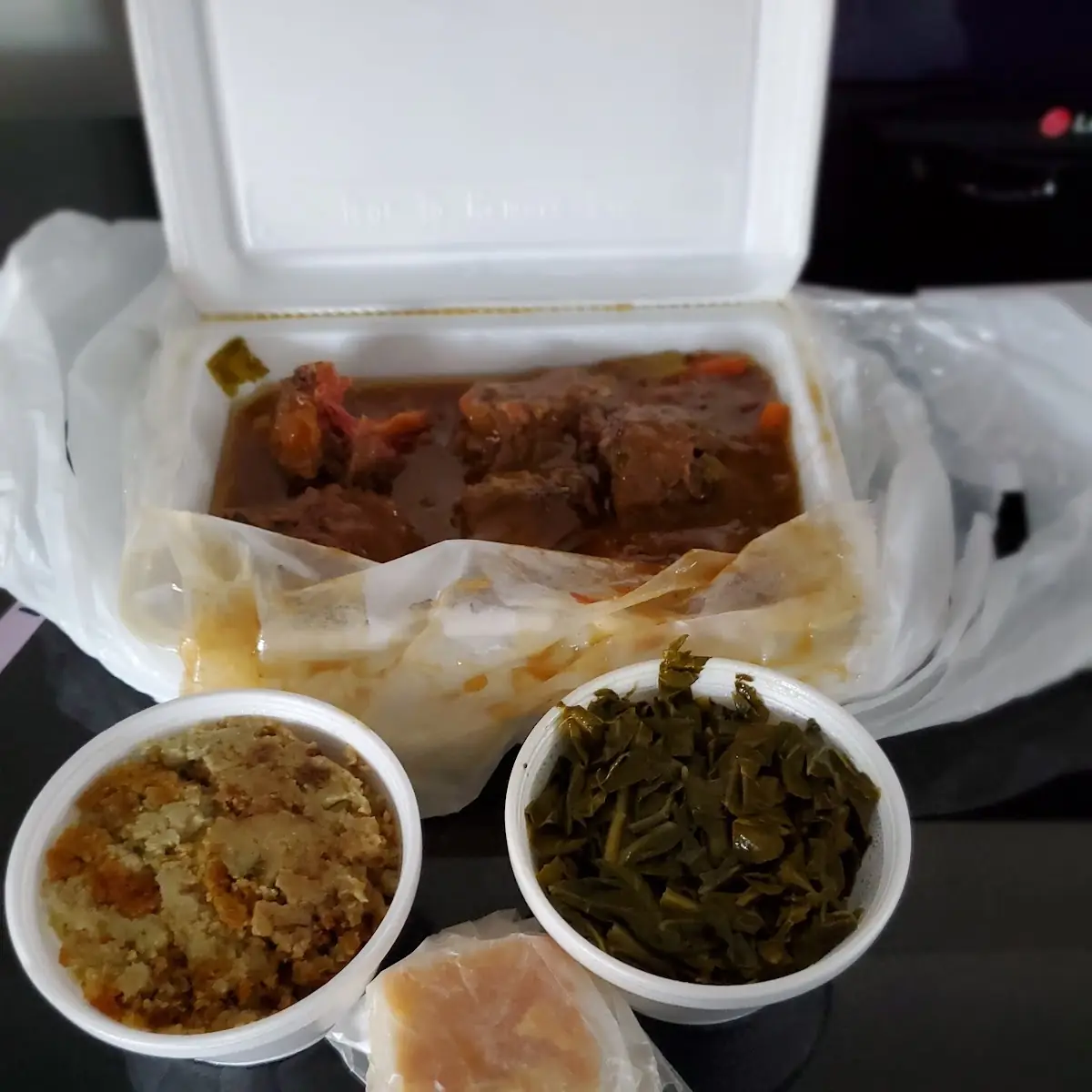 Oxtail with Dressing and Greens