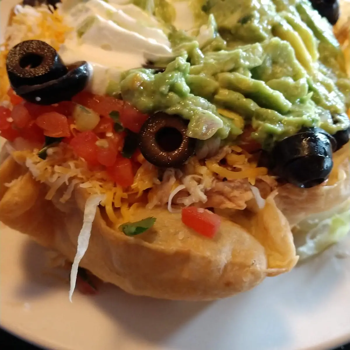Taco Salad with Shredded Chicken