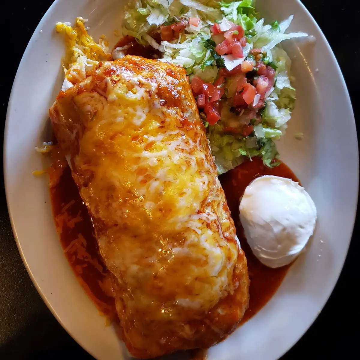 Wet Burrito with Red Sauce