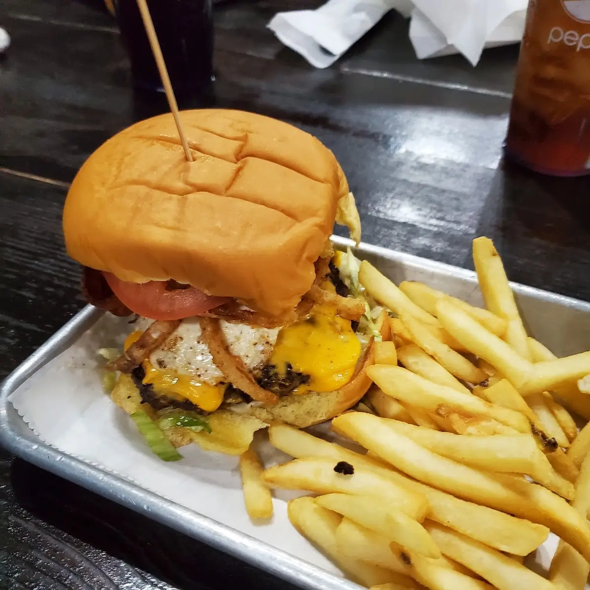 Red White & Blue Burger