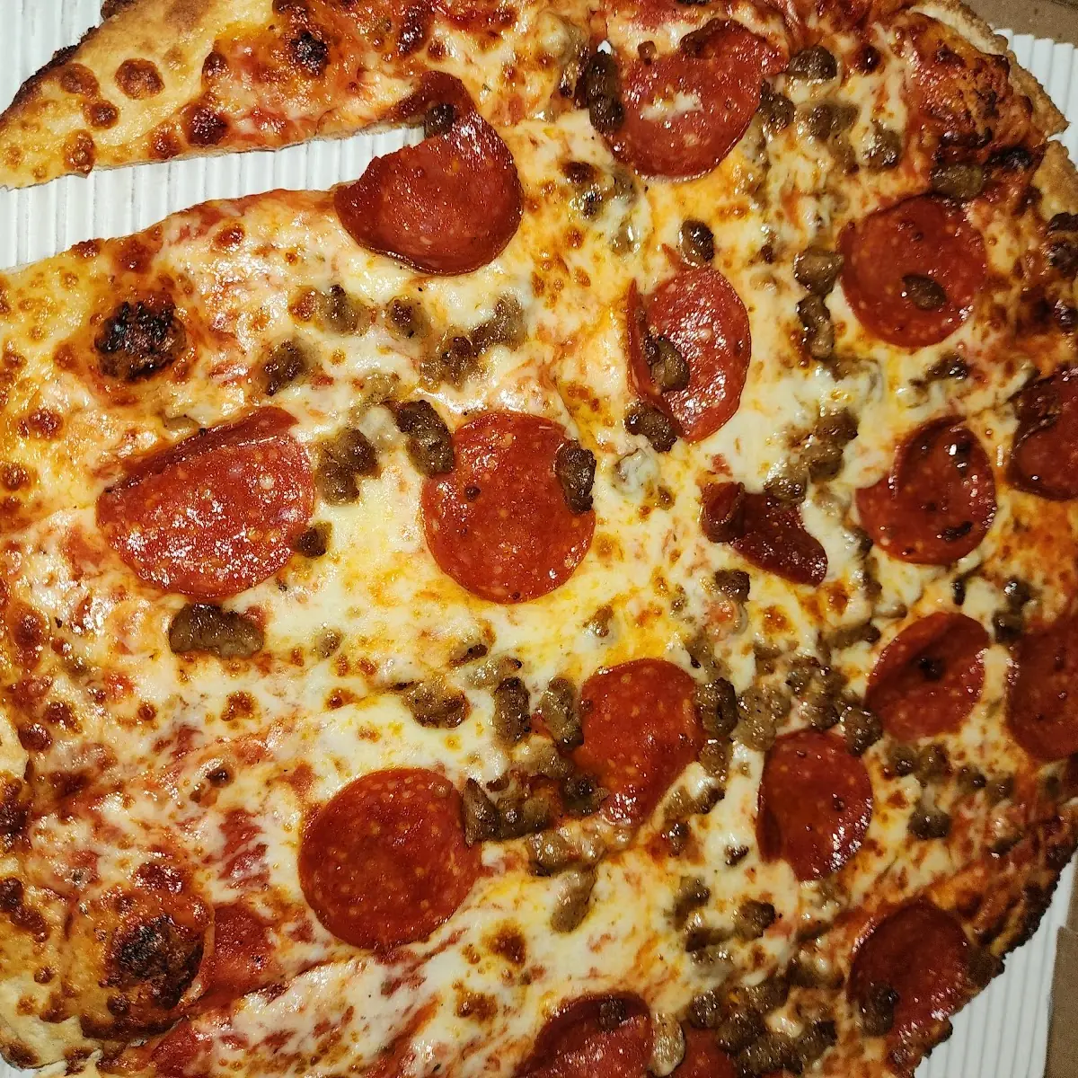 Peparone and Sausage Pizza
