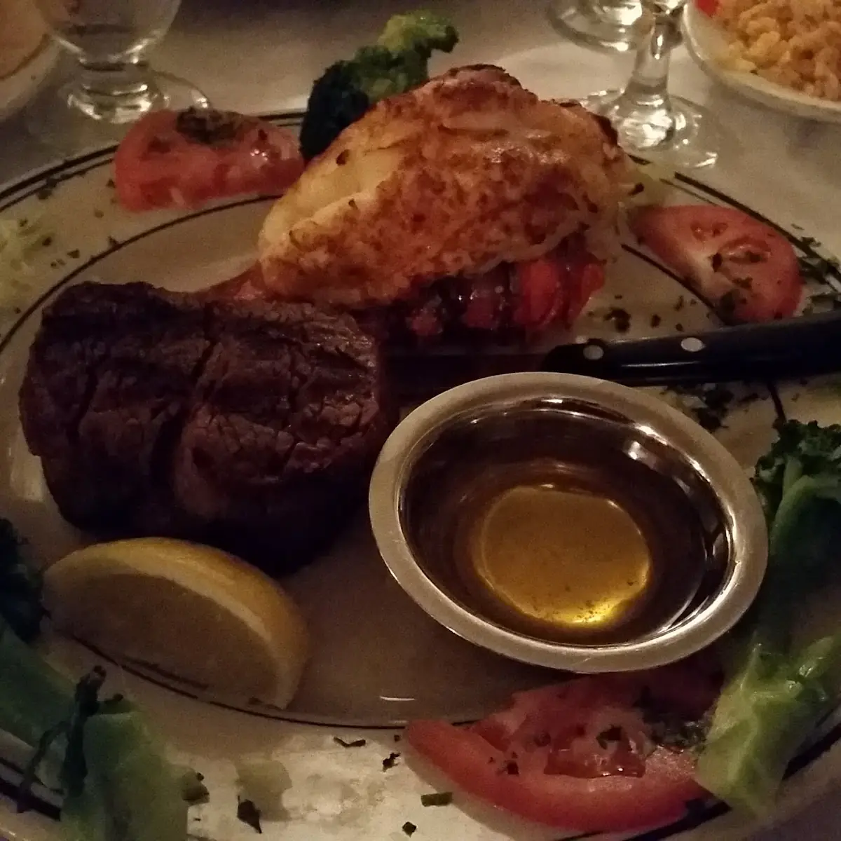 Lobster Tail with Filet Mignon