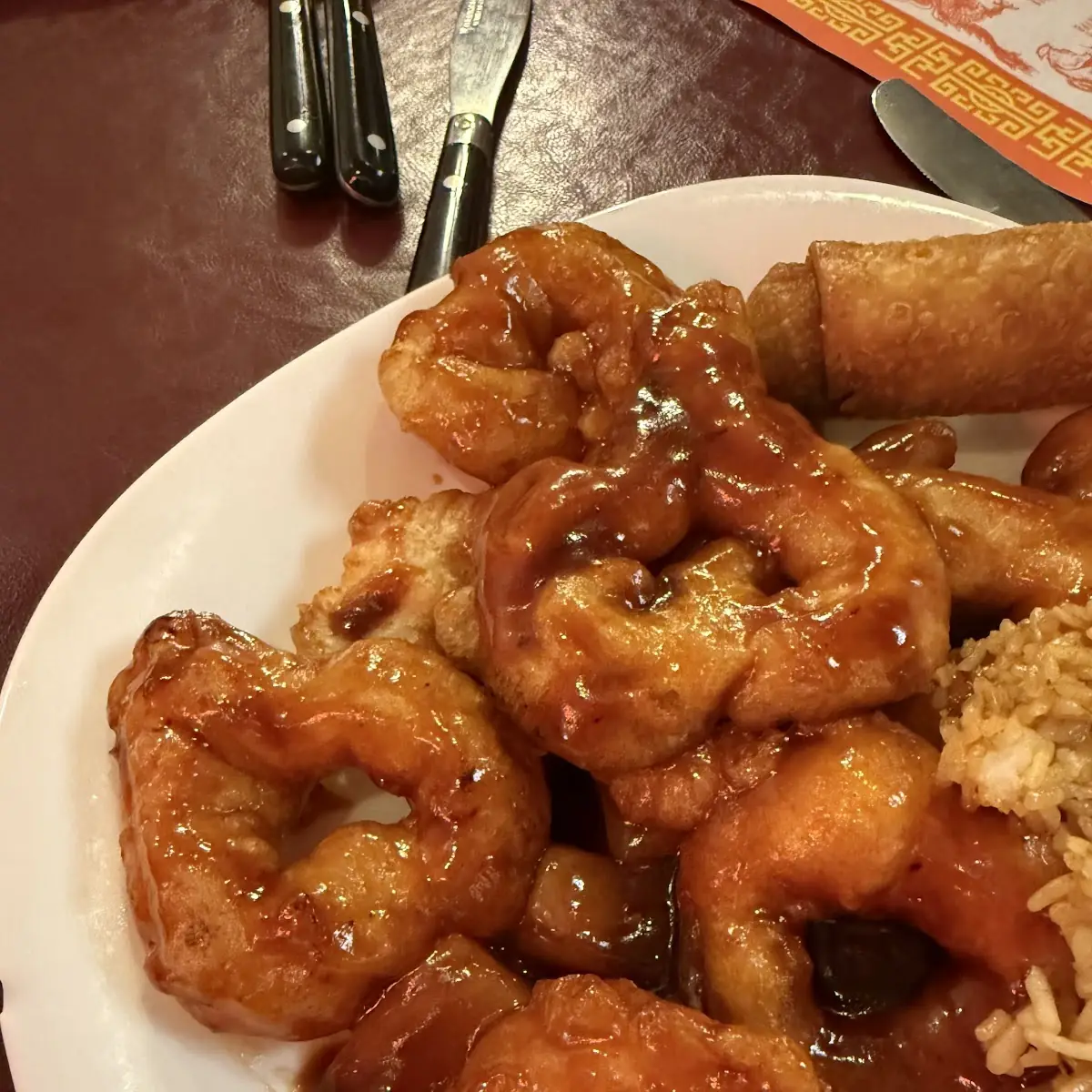 Sweet & Sour Shrimp Egg Roll & Fried