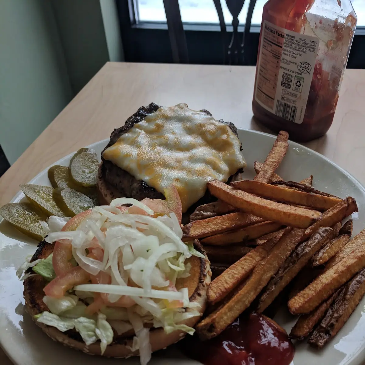 Kofta Burger and Fries