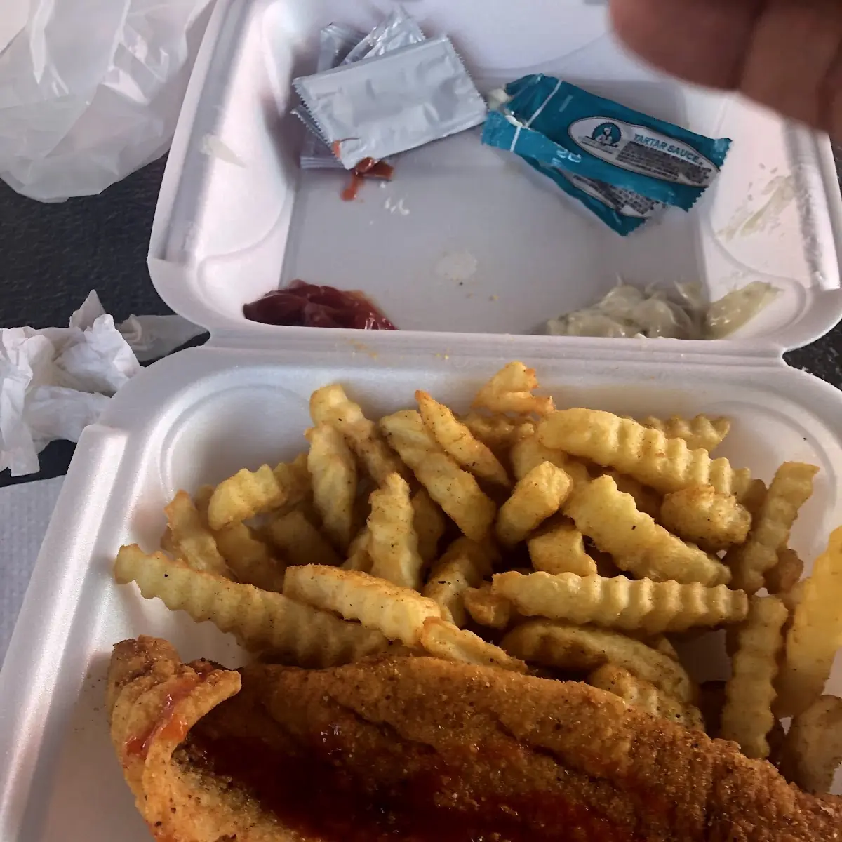 Fried Fish and Chips Lunch