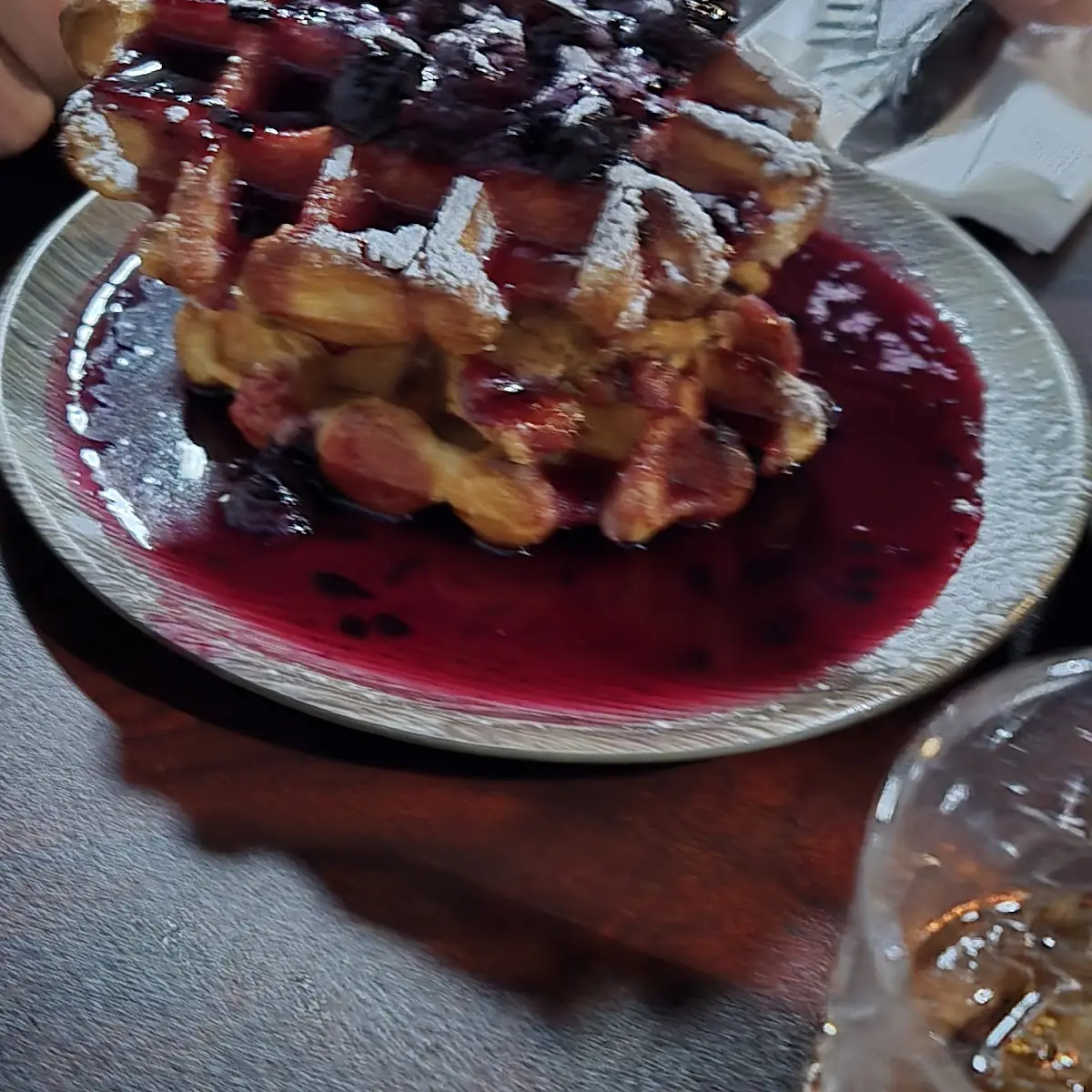 Chicken Waffle with Blueberry