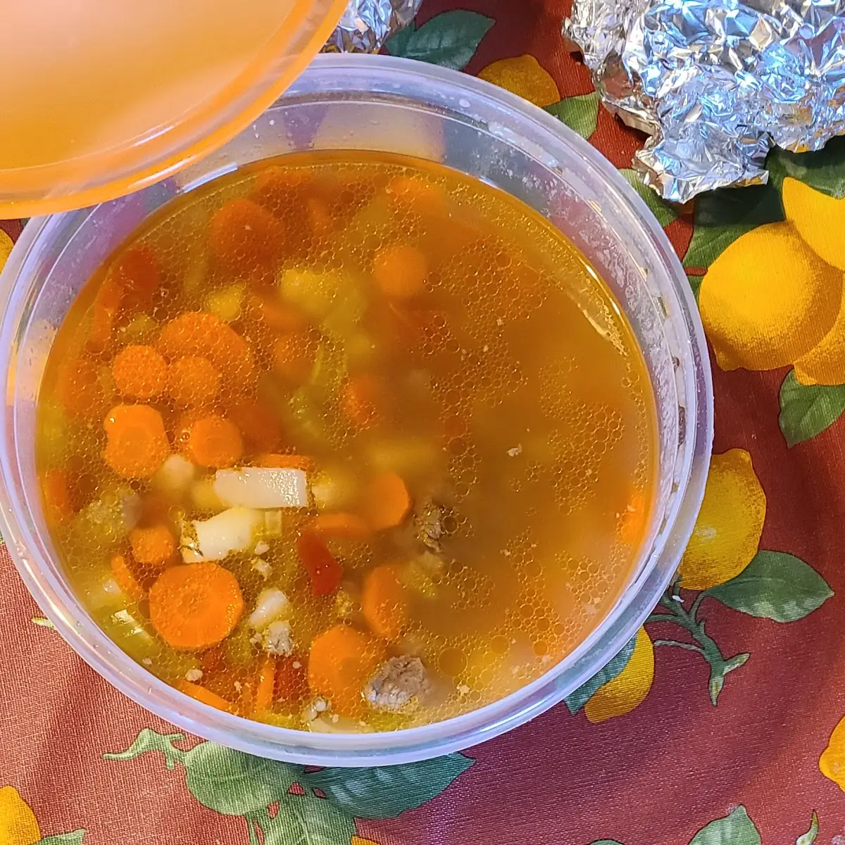 Dumpling Soup and Vegetable Soup