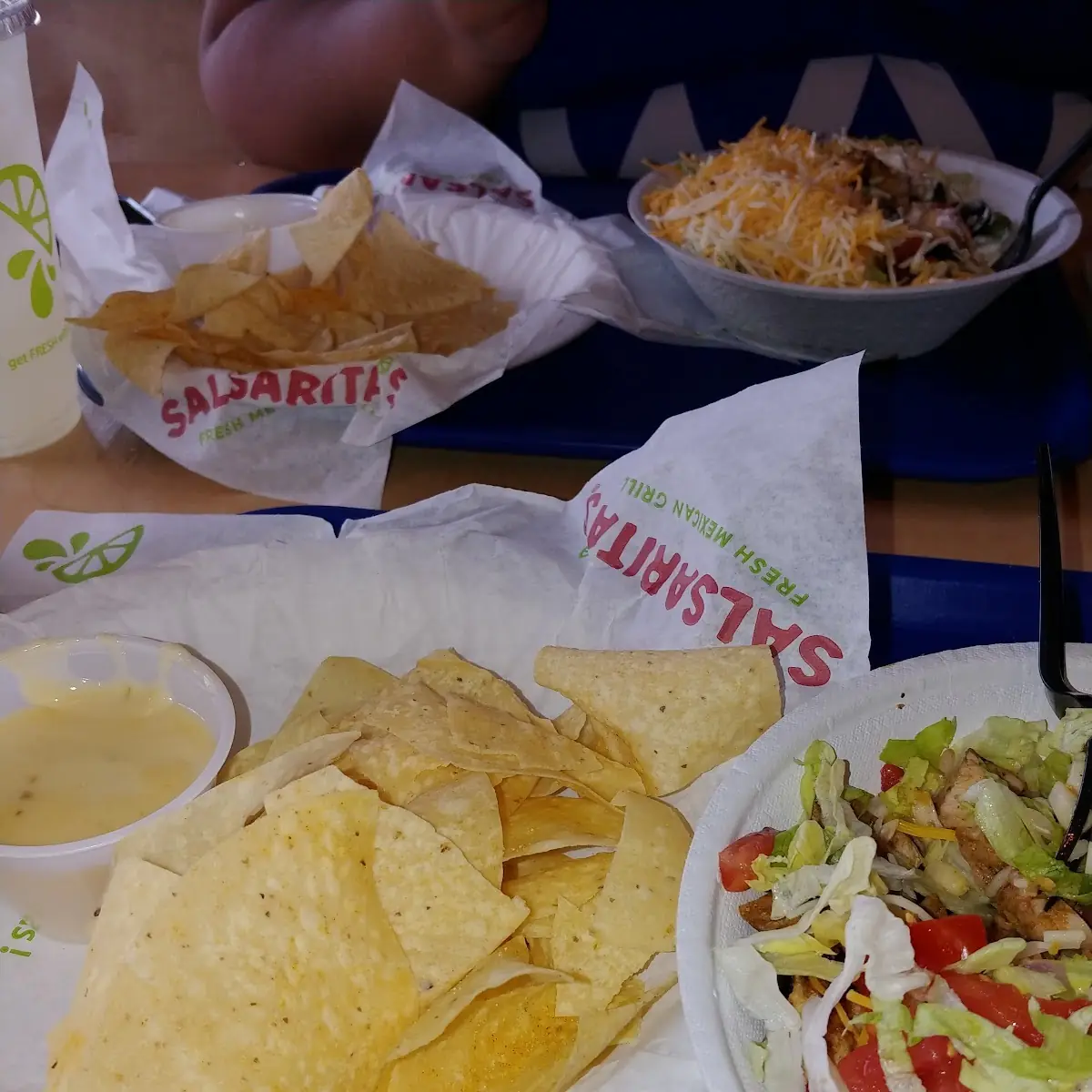 Chicken Bowl & Chips & Queso