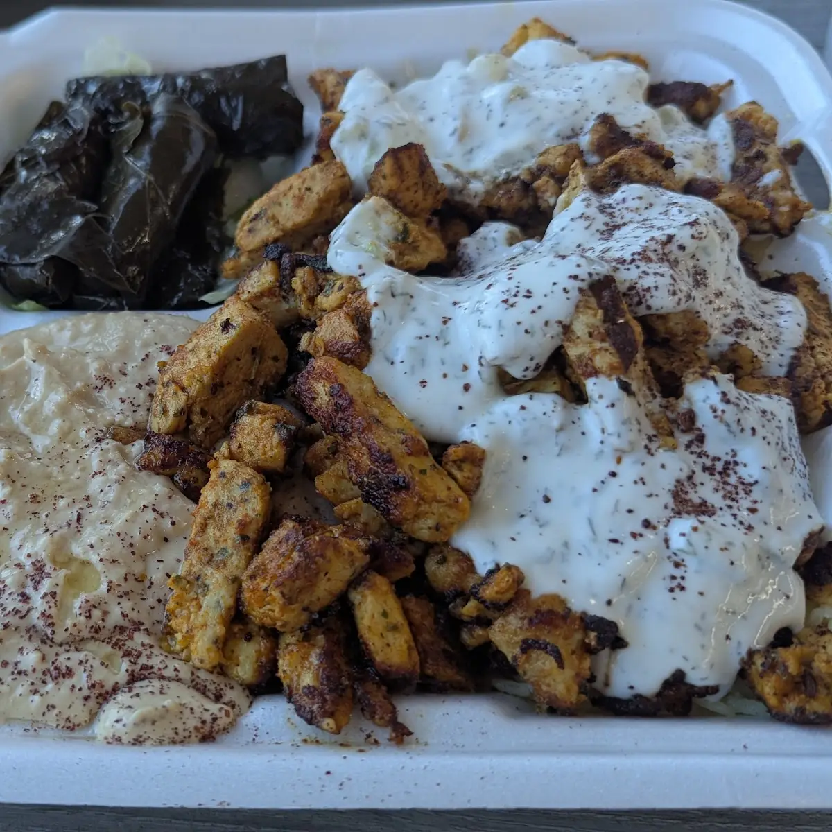 Gyro Platter with Humus