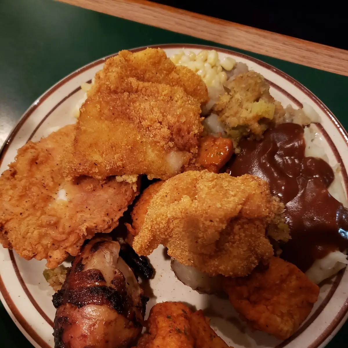 Fried Fish BBQ Chicken