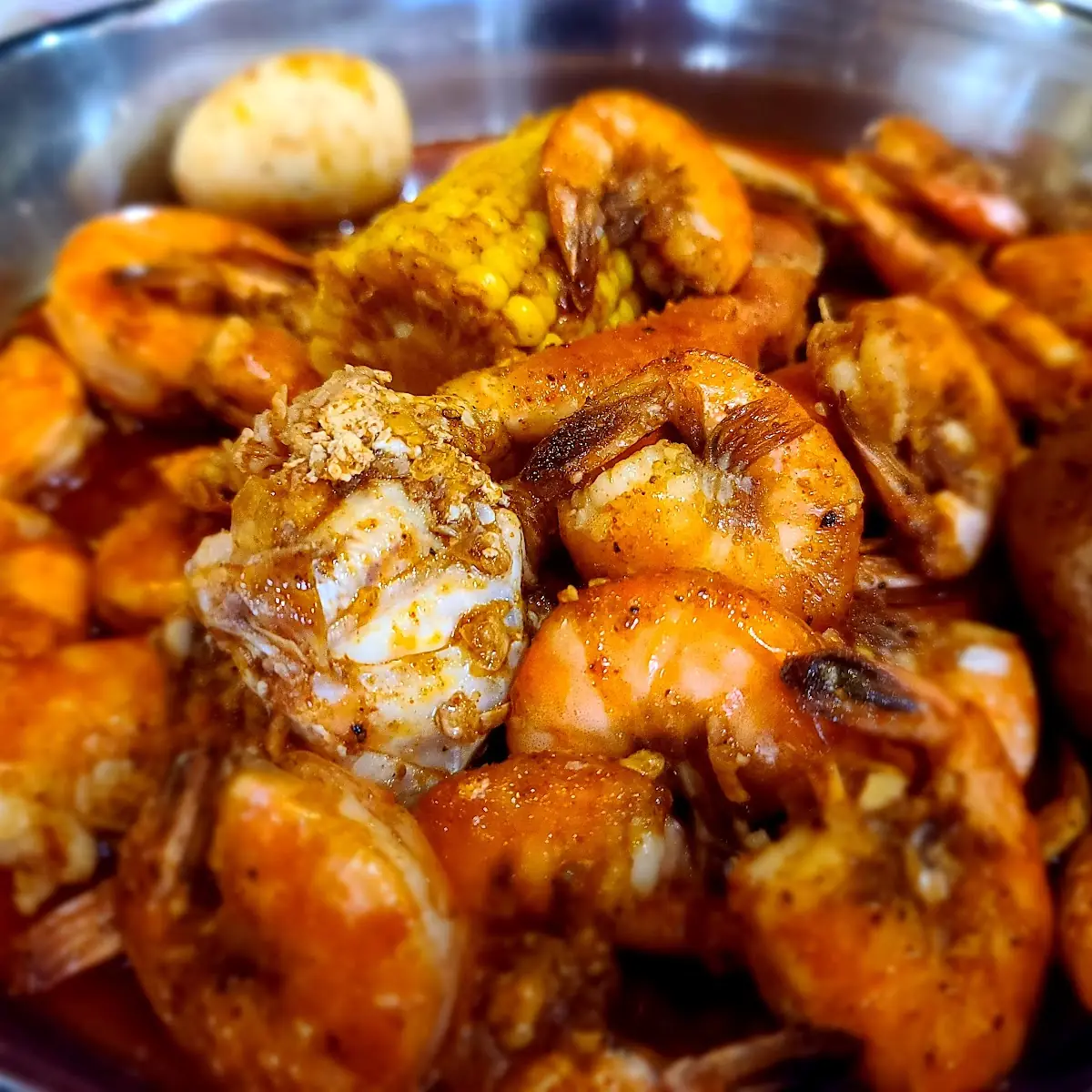 Shrimp and Crab Boiled Egg
