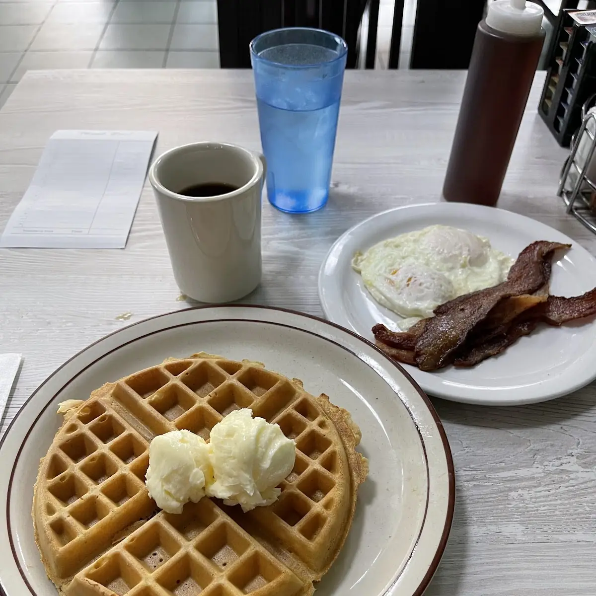 Waffle Link Sausage and Scrambled Eggs