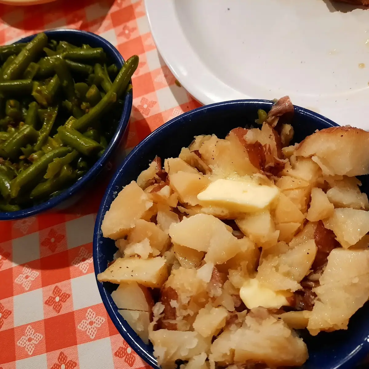 Boiled Potatoes and Green Beans